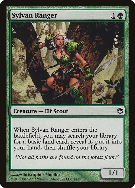 Sylvan Ranger, Magic card DDH 8 — Duel Decks: Ajani vs. Nicol Bolas set