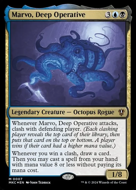 Marvo, Deep Operative, Magic card MKC 7 — Murders at Karlov Manor Commander set