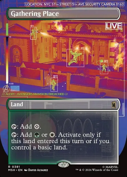 Gathering Place, Magic card MSH 381 — Marvel Super Heroes set