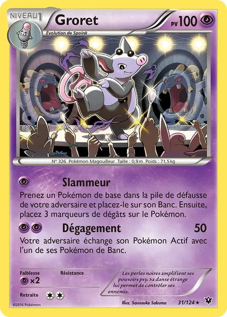 Groret, carte Pokémon FCO 31 — extension Impact des Destins