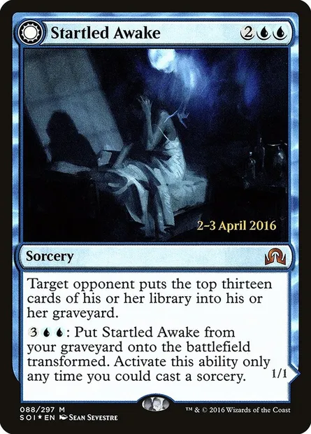 Startled Awake // Persistent Nightmare, Magic card PSOI 88s — Shadows over Innistrad Promos set