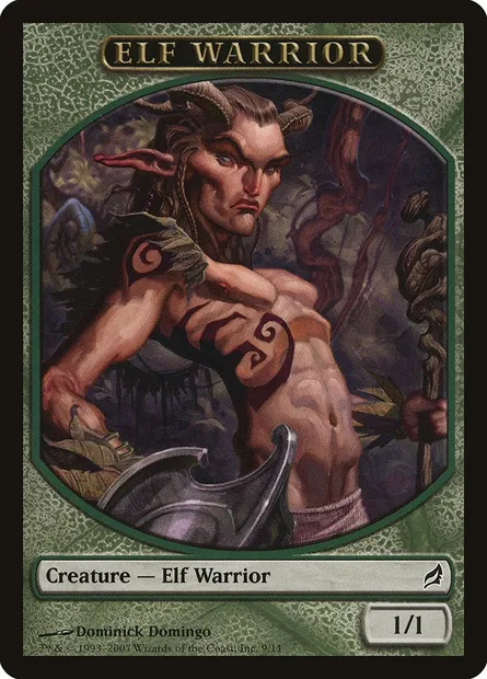 Elf Warrior, carte Magic TLRW 9 — extension Lorwyn Tokens