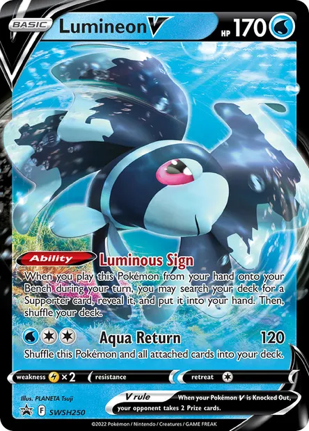 Lumineon V, Pokémon card SWSH 250 — SWSH Black Star Promos set