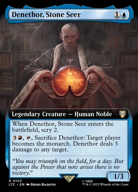 Denethor, Stone Seer, Magic card LTC 103 — Tales of Middle-earth Commander set