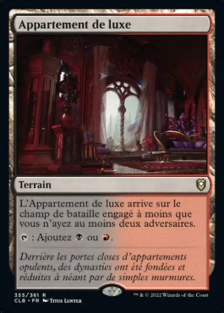 Appartement de luxe, carte Magic CLB 355 — extension Commander Légendes : la bataille de la Porte de Baldur