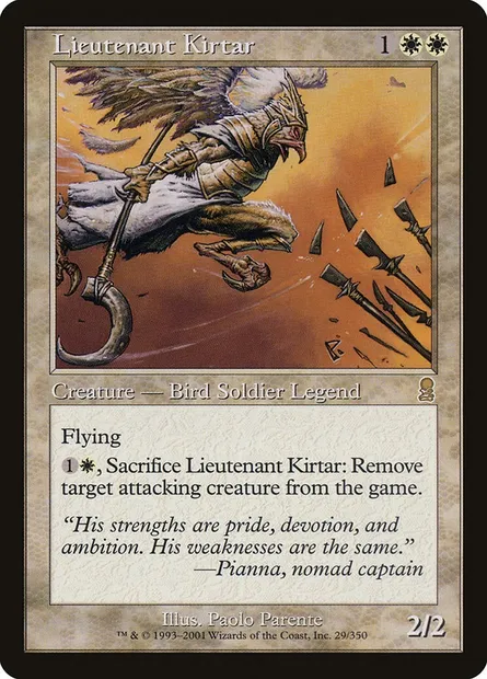 Lieutenant Kirtar, carte Magic ODY 29 — extension Odyssée