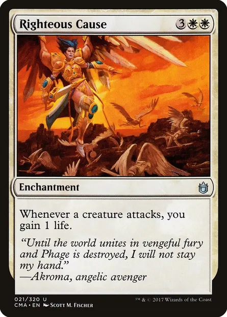 Righteous Cause, Magic card CMA 21 — Commander Anthology set