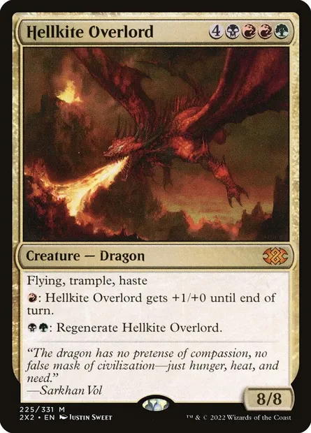 Hellkite Overlord, Magic card 2X2 225 — Double Masters 2022 set