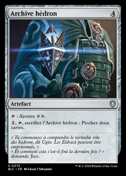 Archive hèdron, carte Magic BLC 275 — extension Bloomburrow Commander