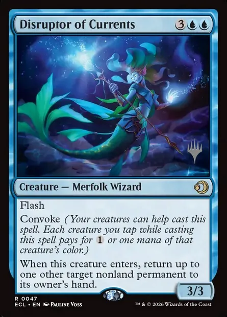 Perturbatrice des courants, carte Magic PECL 47p — extension Lorwyn Eclipsed Promos