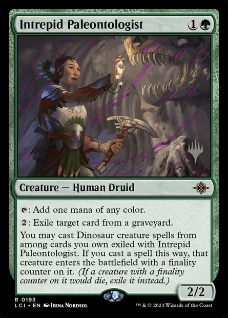 Intrepid Paleontologist, Magic card PLCI 193p — The Lost Caverns of Ixalan Promos set