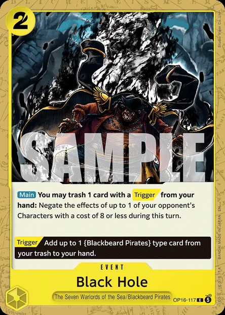 Black Hole, One Piece card OP16-117 — THE TIME OF BATTLE set
