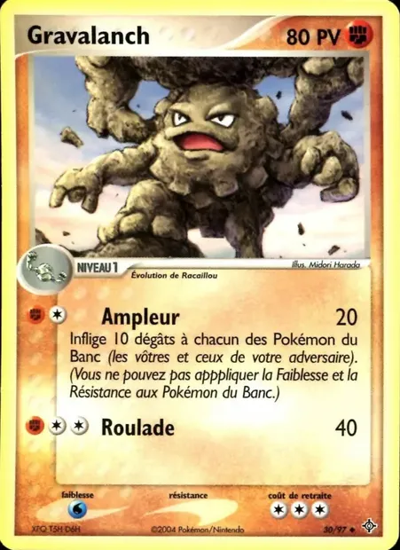 Gravalanch, carte Pokémon DR 30 — extension EX Dragon