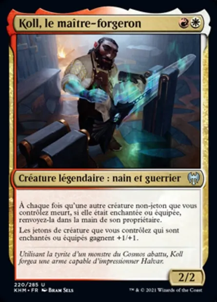 Koll, le maître-forgeron, carte Magic KHM 220 — extension Kaldheim