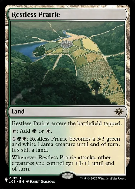 Restless Prairie, Magic card PLST LCI-281 — The List set