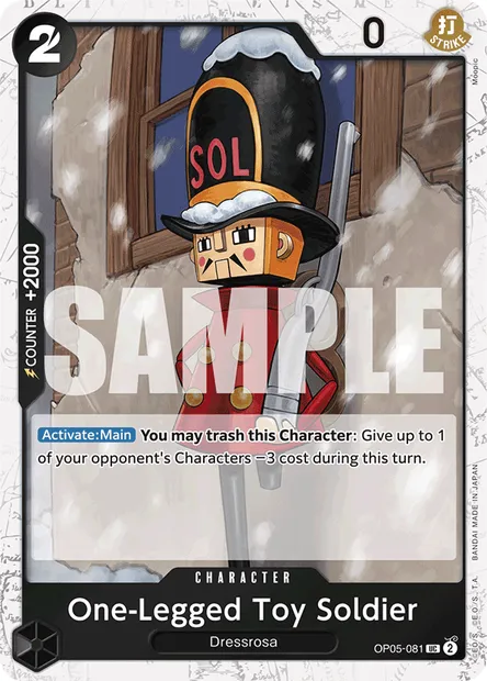One-Legged Toy Soldier, One Piece card OP05-081 — AWAKENING OF THE NEW ERA set