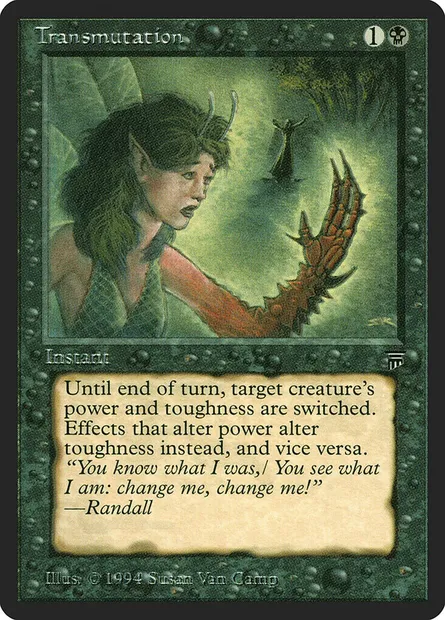 Transmutation, carte Magic LEG 123 — extension Legends