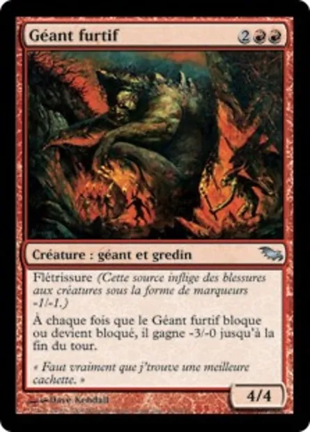 Géant furtif, carte Magic SHM 106 — extension Sombrelande