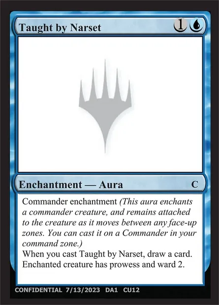 Taught by Narset, Magic card UNK CU12b — Unknown Event set