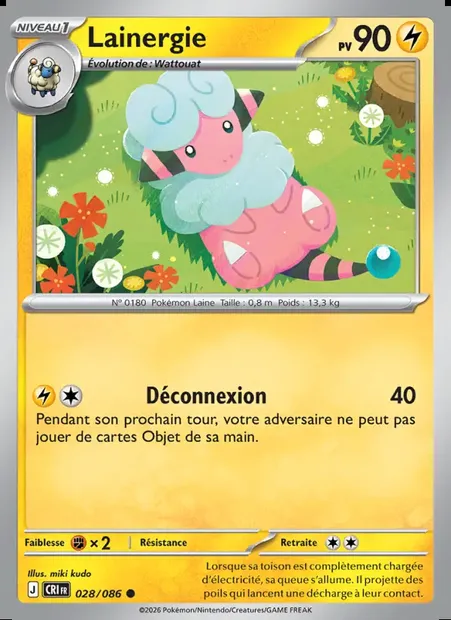 Lainergie, carte Pokémon CRI 028 — extension Chaos Ascendant