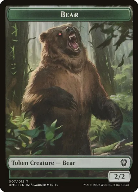 Bear, Magic card TDMC 7 — Dominaria United Commander Tokens set