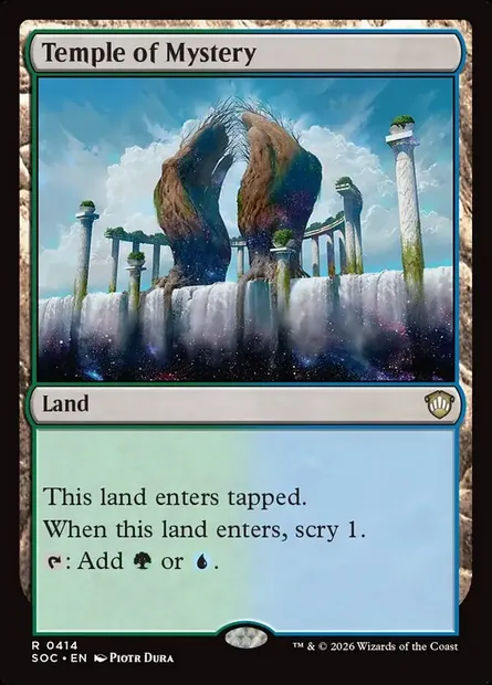 Temple du mystère, carte Magic SOC 414 — extension Secrets of Strixhaven Commander