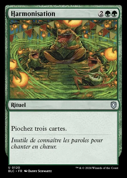 Harmonisation, carte Magic BLC 120 — extension Bloomburrow Commander