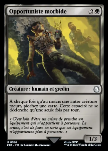 Opportuniste morbide, carte Magic PIP 186 — extension Fallout