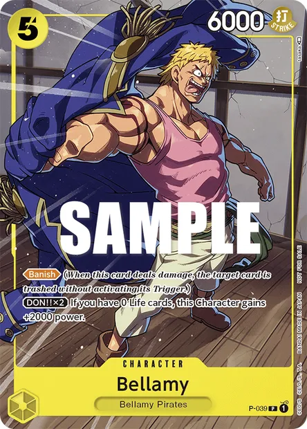 Bellamy, One Piece card P-039 — Promotion card set