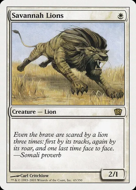 Savannah Lions, Magic card 8ED 43 — Eighth Edition set
