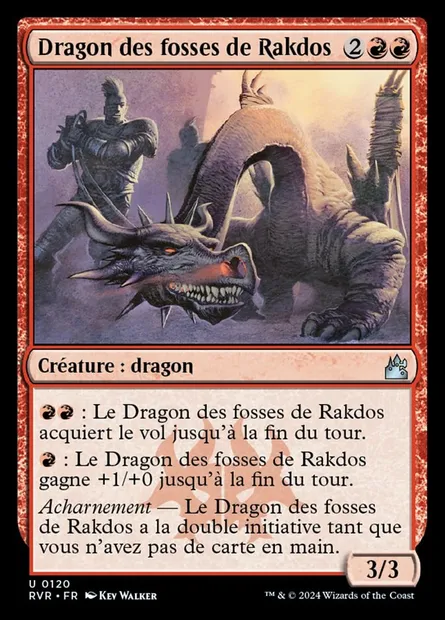 Dragon des fosses de Rakdos, carte Magic RVR 120 — extension Ravnica Remastered