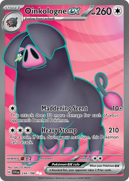Oinkologne ex, Pokémon card SVI 234 — Scarlet & Violet set