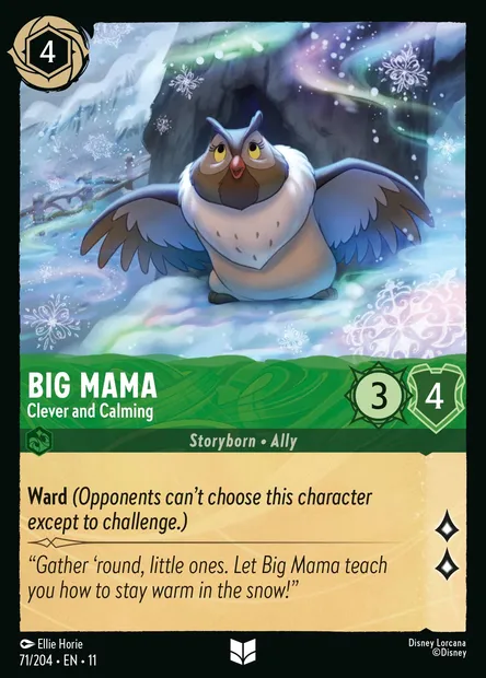 Big Mama - Clever and Calming, Disney Lorcana card CH11-071 — Winterspell set