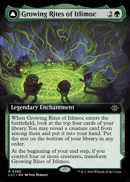 Growing Rites of Itlimoc // Itlimoc, Cradle of the Sun, carte Magic LCI 380 — extension The Lost Caverns of Ixalan