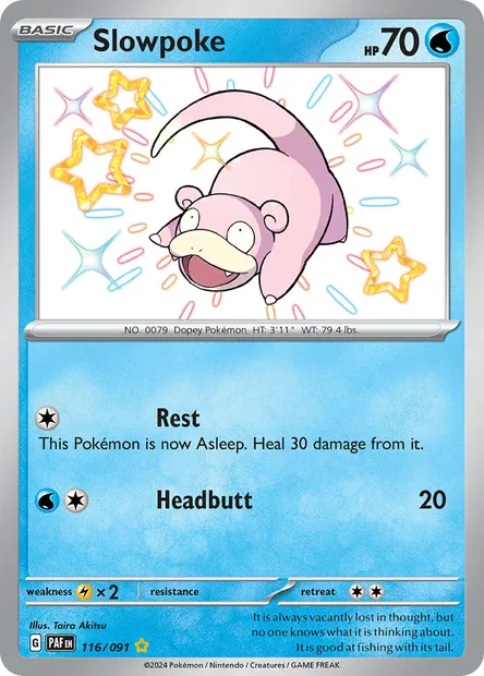 Slowpoke, Pokémon card PAF 116 — Paldean Fates set