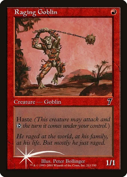Raging Goblin, Magic card 7ED 211★ — Seventh Edition set