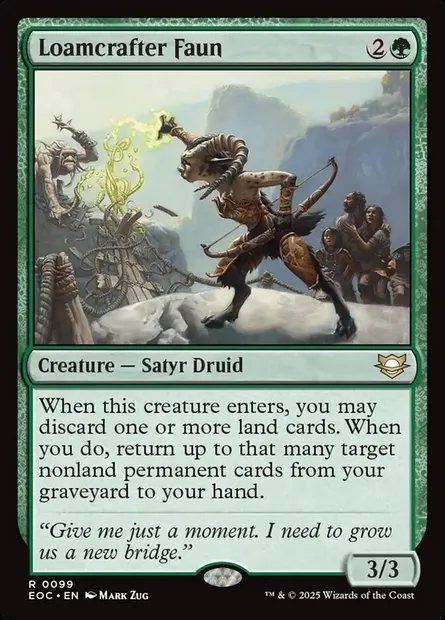 Loamcrafter Faun, Magic card EOC 99 — Edge of Eternities Commander set
