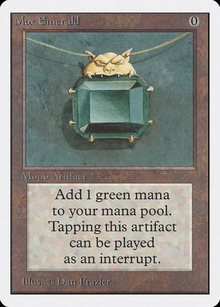 Mox Emerald, carte Magic 2ED 262 — extension Unlimited Edition