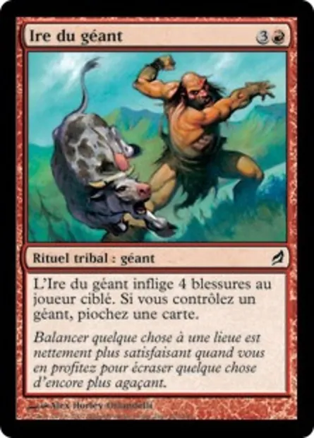 Ire du géant, carte Magic LRW 170 — extension Lorwyn