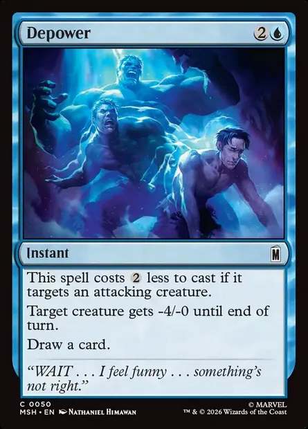 Depower, Magic card MSH 50 — Marvel Super Heroes set