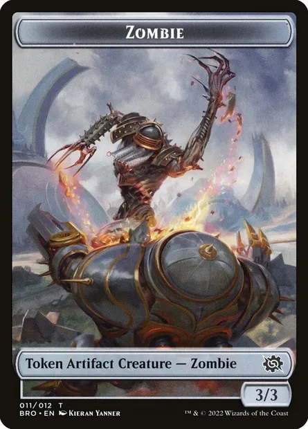 Zombie, carte Magic TBRO 11 — extension The Brothers' War Tokens