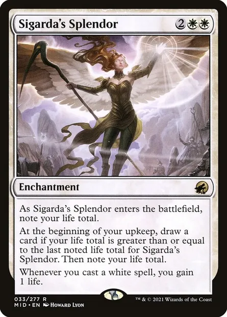 Sigarda's Splendor, Magic card MID 33 — Innistrad: Midnight Hunt set
