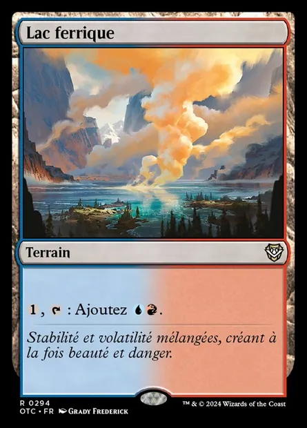 Lac ferrique, carte Magic OTC 294 — extension Outlaws of Thunder Junction Commander