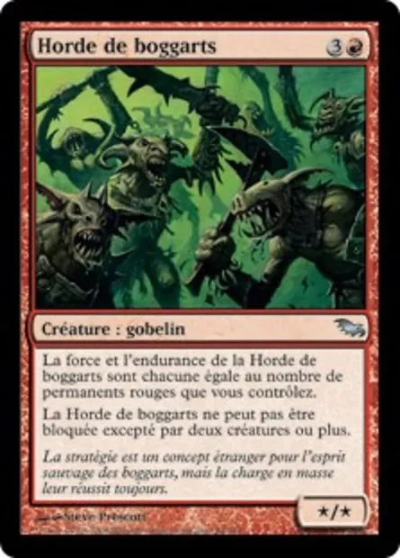 Horde de boggarts, carte Magic SHM 94 — extension Sombrelande