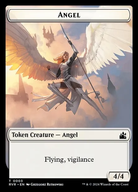 Angel, carte Magic TRVR 3 — extension Ravnica Remastered Tokens