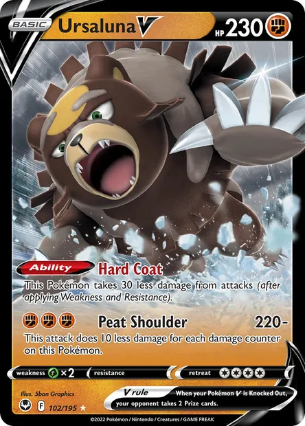 Ursaluna V, Pokémon card SIT 102 — Silver Tempest set