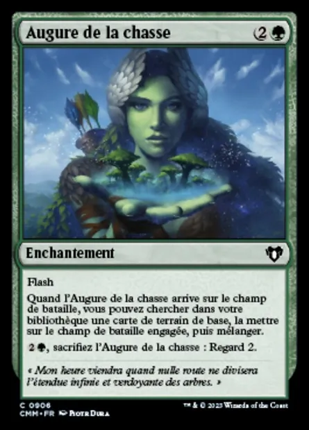Augure de la chasse, carte Magic CMM 906 — extension Commander Masters