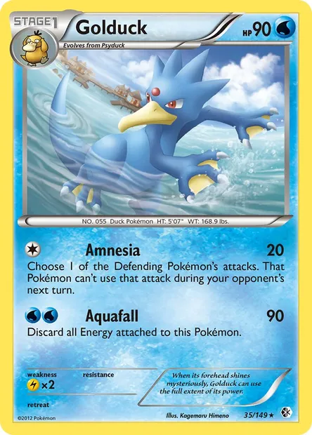 Golduck, Pokémon card BCR 35 — Boundaries Crossed set