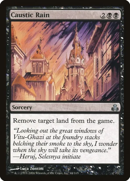 Caustic Rain, Magic card GPT 44 — Guildpact set