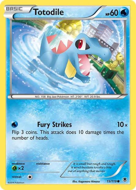 Totodile, Pokémon card PHF 15 — Phantom Forces set